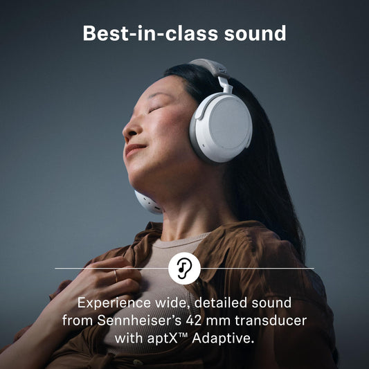 Sennheiser Momentum 4 Wireless Headphones, Bluetooth for Crystal-Clear Calls w/Adaptive Noise Cancellation, 60h Battery Life, Customizable Sound & Lightweight Folding Design, Graphite Grey