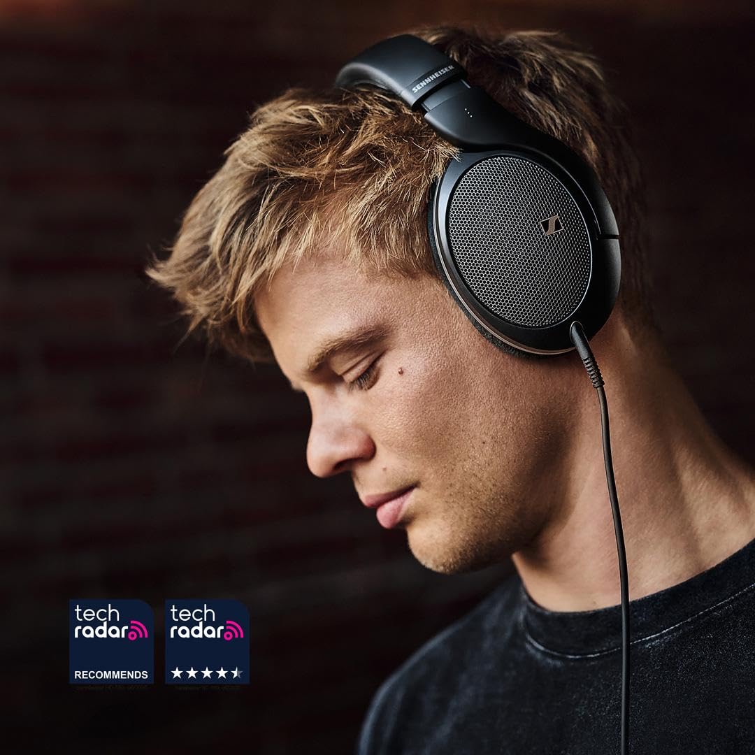 Sennheiser HD 550 Open-Back Audiophile Headphones - Lightweight Design, Best-in-Class Sound with Enhanced Bass and Treble, Gaming & Remote Work Ready, Compatible with 3.5mm and 6.35mm Audio Jacks