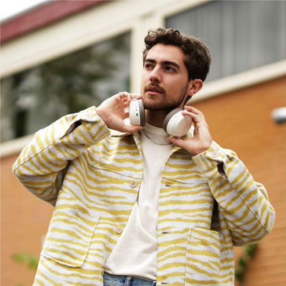 Sennheiser MOMENTUM 4 Wireless Noise Cancelling Headphones - Bluetooth Headset for Crystal-Clear Calls with Adaptive Noise Cancellation, Over-Ear Headphones, Up to 60HR Playtime, Folding Design, White