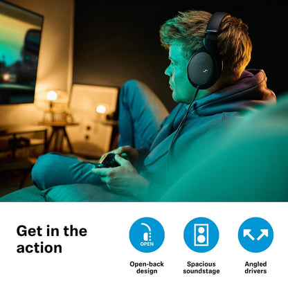 Sennheiser HD 550 Open-Back Audiophile Headphones - Lightweight Design, Best-in-Class Sound with Enhanced Bass and Treble, Gaming & Remote Work Ready, Compatible with 3.5mm and 6.35mm Audio Jacks
