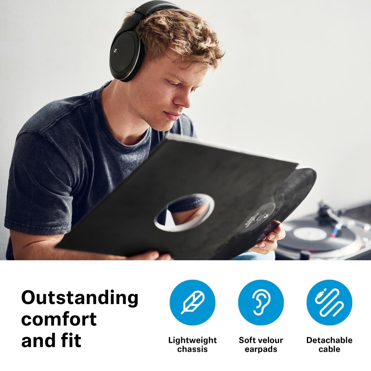 Sennheiser HD 550 Open-Back Audiophile Headphones - Lightweight Design, Best-in-Class Sound with Enhanced Bass and Treble, Gaming & Remote Work Ready, Compatible with 3.5mm and 6.35mm Audio Jacks