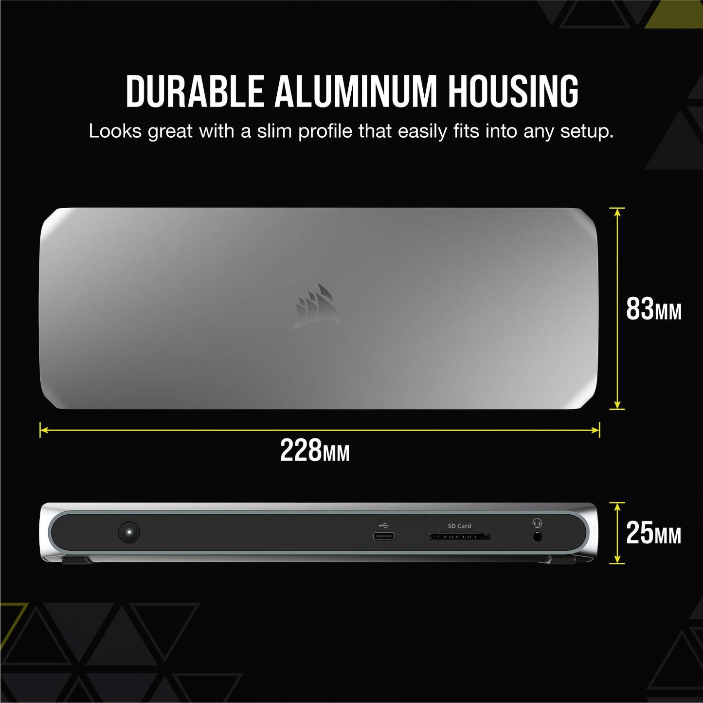 Corsair TBT100 Thunderbolt 3 Dock – 85W Charging, Dual 4k 60Hz Support, 2X HDMI, 40Gb/s,USB-C Gen 2 (15W) x2, USB-A 3.1 (7.5W) x2, Gigabit Ethernet – for Mac and PC laptops (CU-9000001-NA) Thunderbolt 3 (2x HDMI)