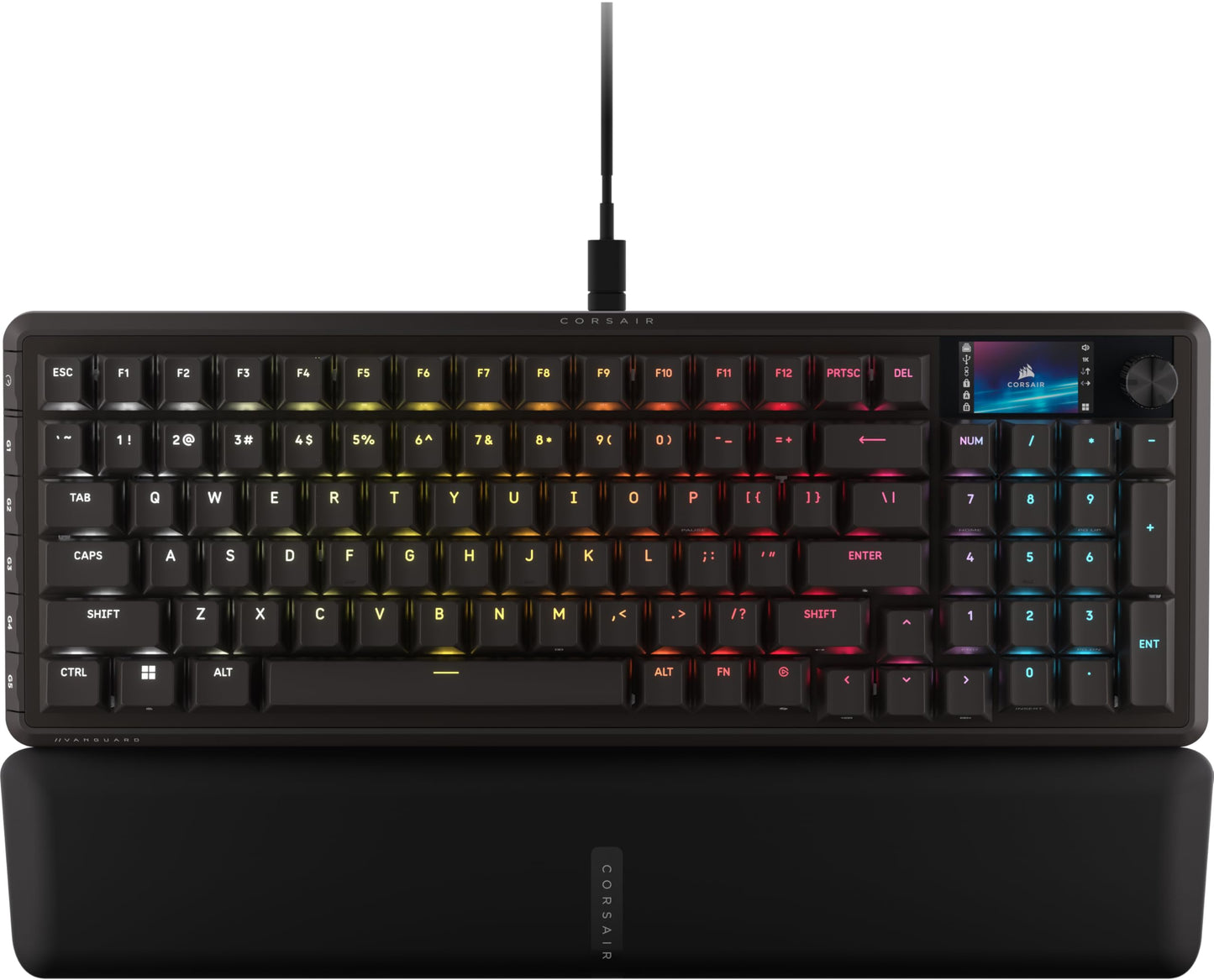 CORSAIR Vanguard PRO 96 Wired Hall Effect Magnetic Mechanical Gaming Keyboard – 96% Layout, MGX Hyperdrive Switches, 8000Hz Polling, Rapid Trigger, Virtual Stream Deck, SOCD Flashtap, QWERTY US