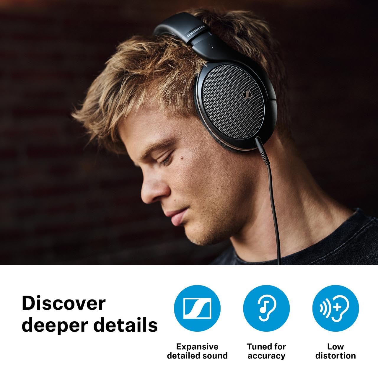 Sennheiser HD 550 Open-Back Audiophile Headphones - Lightweight Design, Best-in-Class Sound with Enhanced Bass and Treble, Gaming & Remote Work Ready, Compatible with 3.5mm and 6.35mm Audio Jacks