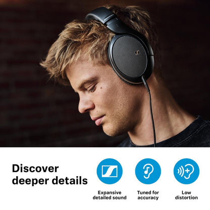 Sennheiser HD 550 Open-Back Audiophile Headphones - Lightweight Design, Best-in-Class Sound with Enhanced Bass and Treble, Gaming & Remote Work Ready, Compatible with 3.5mm and 6.35mm Audio Jacks