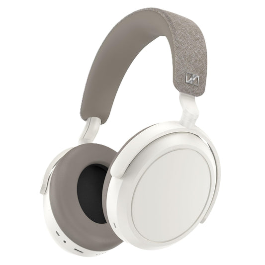 Sennheiser MOMENTUM 4 Wireless Noise Cancelling Headphones - Bluetooth Headset for Crystal-Clear Calls with Adaptive Noise Cancellation, Over-Ear Headphones, Up to 60HR Playtime, Folding Design, White