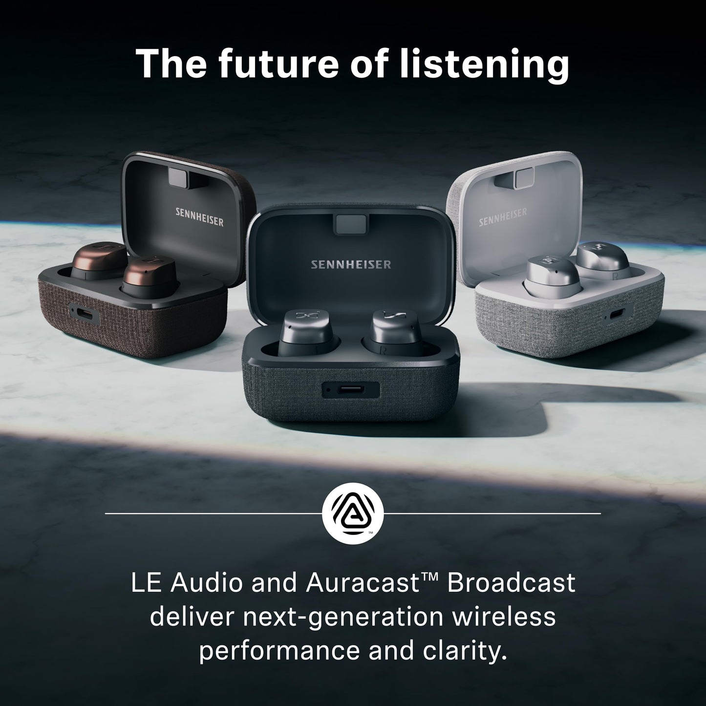 Sennheiser Momentum True Wireless 4 Smart Earbuds, Bluetooth 5.4, Crystal-Clear Sound, Noise Cancelling Earbuds, Comfortable Design, Up to 30HR Playtime, Adaptive ANC, LE Audio, Auracast – Black Black Copper