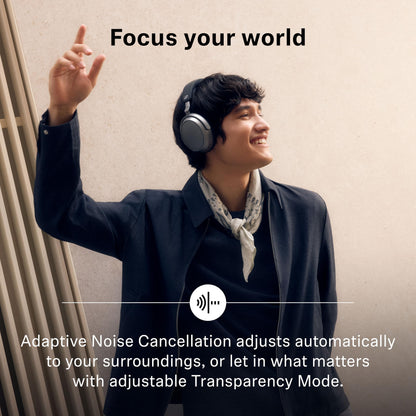 Sennheiser MOMENTUM 4 Wireless Noise Cancelling Headphones - Bluetooth Headset for Crystal-Clear Calls with Adaptive Noise Cancellation, Over-Ear Headphones, Up to 60HR Playtime, Folding Design, White