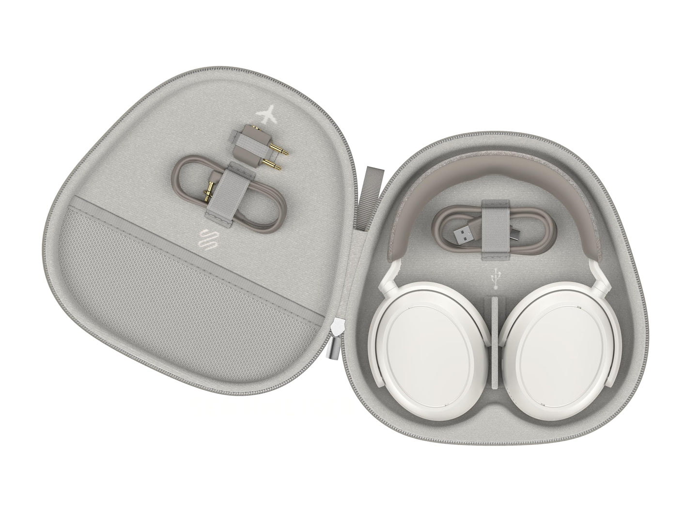 Sennheiser MOMENTUM 4 Wireless Noise Cancelling Headphones - Bluetooth Headset for Crystal-Clear Calls with Adaptive Noise Cancellation, Over-Ear Headphones, Up to 60HR Playtime, Folding Design, White