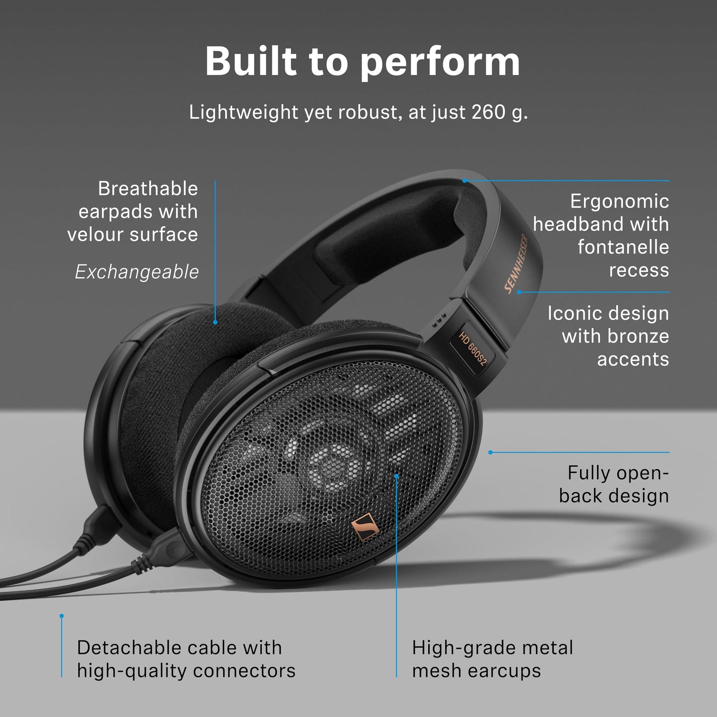 Sennheiser HD 660S2 - Audiophile Open-Back Headphones with Deep Bass Extension and Refined Acoustic Performance, Black for Premium, Black