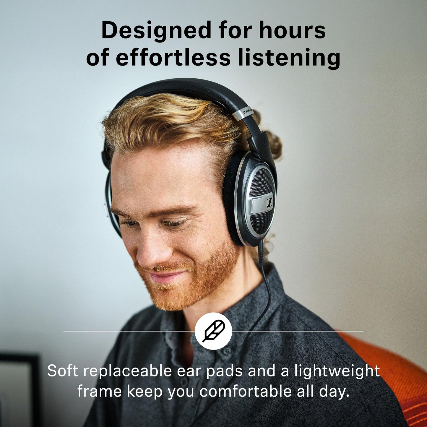 Sennheiser HD 599 SE Open-Back Headphones, Premium Design, Natural Balanced Audio, Comfortable Fit, Wired Headphones for Music, Gaming, School, Work, Black